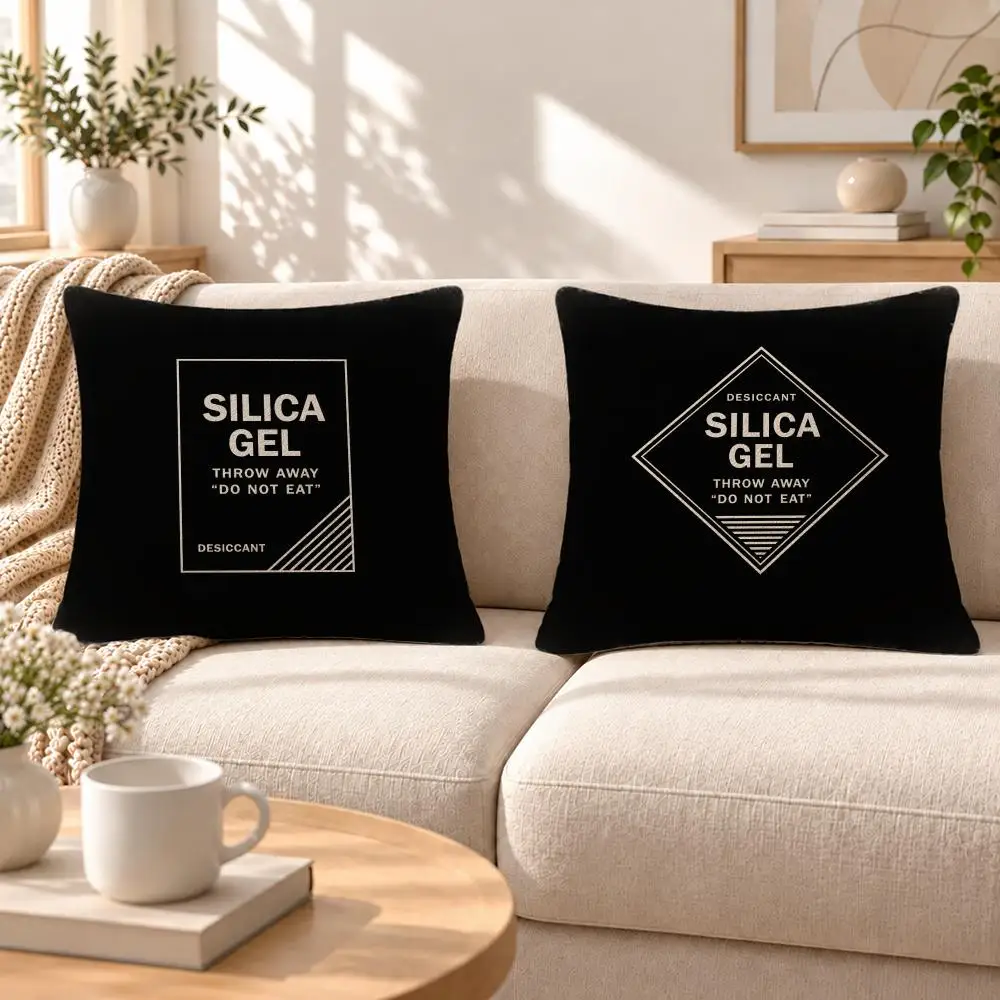 Art Silica Gel Packet Cushion Cover Soft Short‑Plush Pillowcase, Decor for Sofa & Bedroom, Perfect Holiday Gif