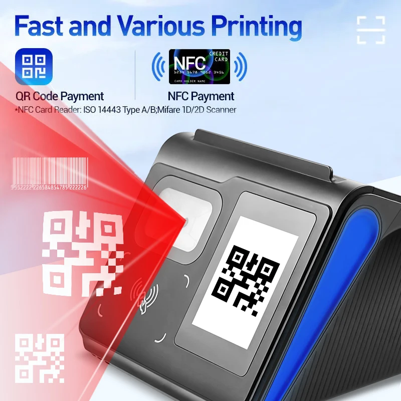 FYJ F1-88 8 ''الفواتير الإلكترونية Pos أندرويد 13 الكل في واحد لوتو آلة المحاسبة طابعة سطح المكتب اللوحي Pos لأمين الصندوق