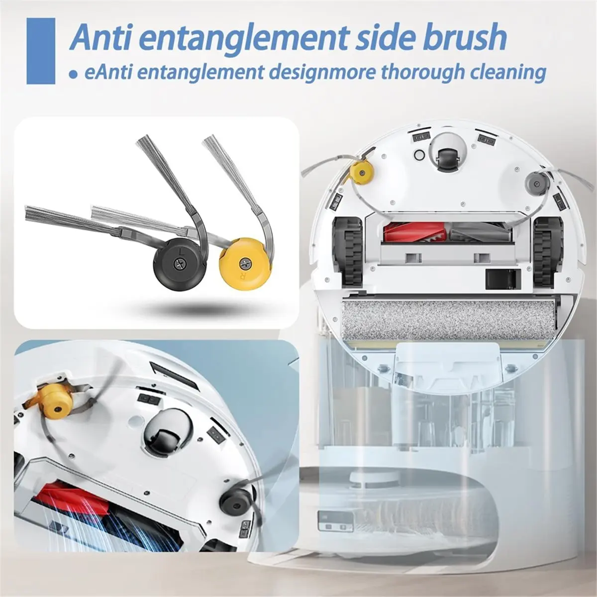 

Запасные части и аксессуары FZFZ для Qrevo Curv 2: основная и боковые щетки, HEPA-фильтр, ролик для мытья полов, мешок для сбора пыли