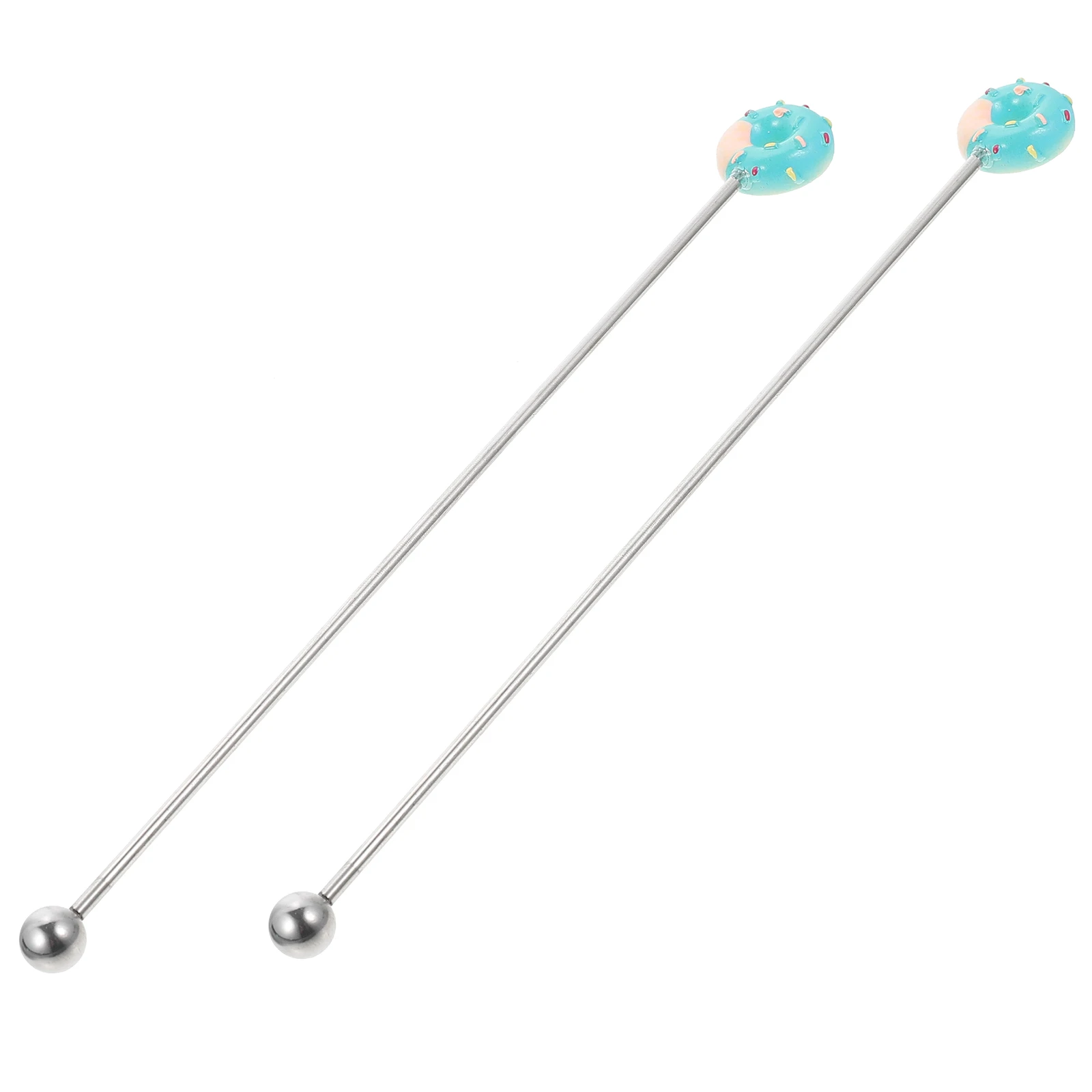 

2Pcs StainlessSteel Coffee Stirrers Reusable Cocktail Juice Beverage Mixing Rods Dishwasher Safe Home Bars Restaurants
