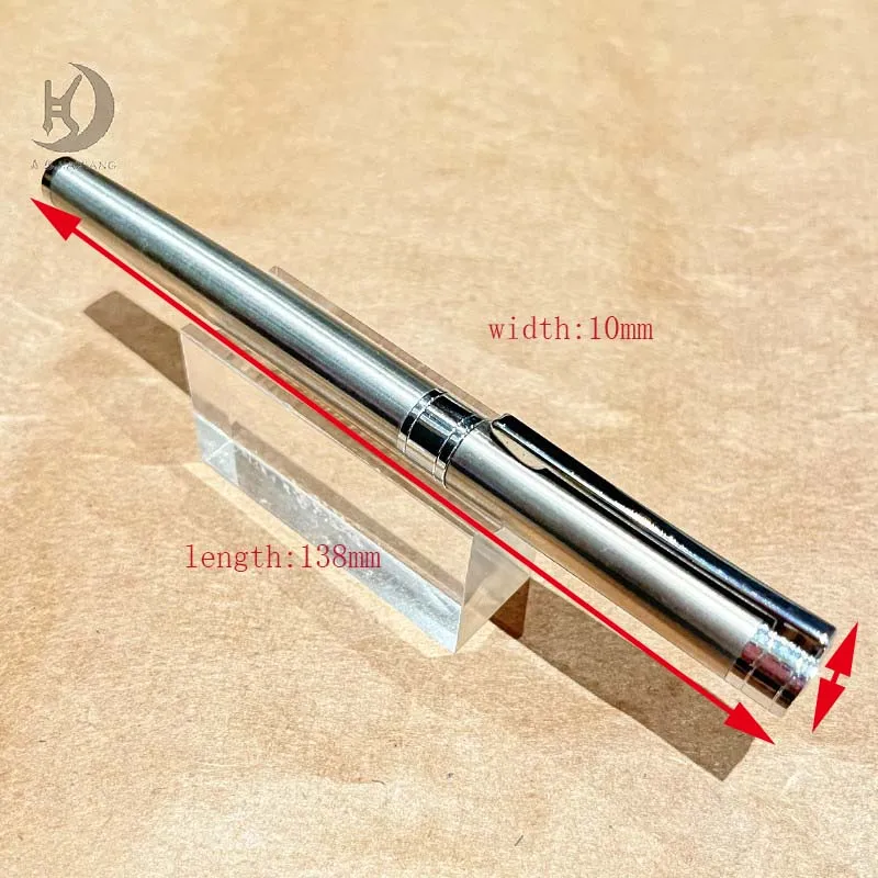 Baoer Executive Silvery Metal Fountain Pen,Best Gift for Professional, Executive Office, Nice Designer Pen