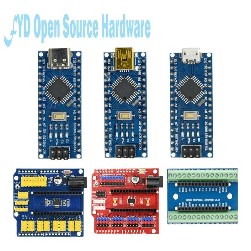 Mini / Type-C / Micro USB Nano 3.0 With The Bootloader Compatible Nano Controller For CH340 USB Driver 16Mhz ATMEGA328P