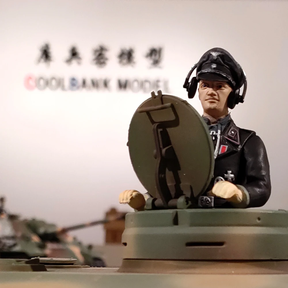 COOLBANK 1/16 RC Model czołgu Figurka symulacyjna żołnierza HLC-0002 Czarny kapelusz Oficanci Pancerna załoga Henglong Tank Zestawy akcesoriów