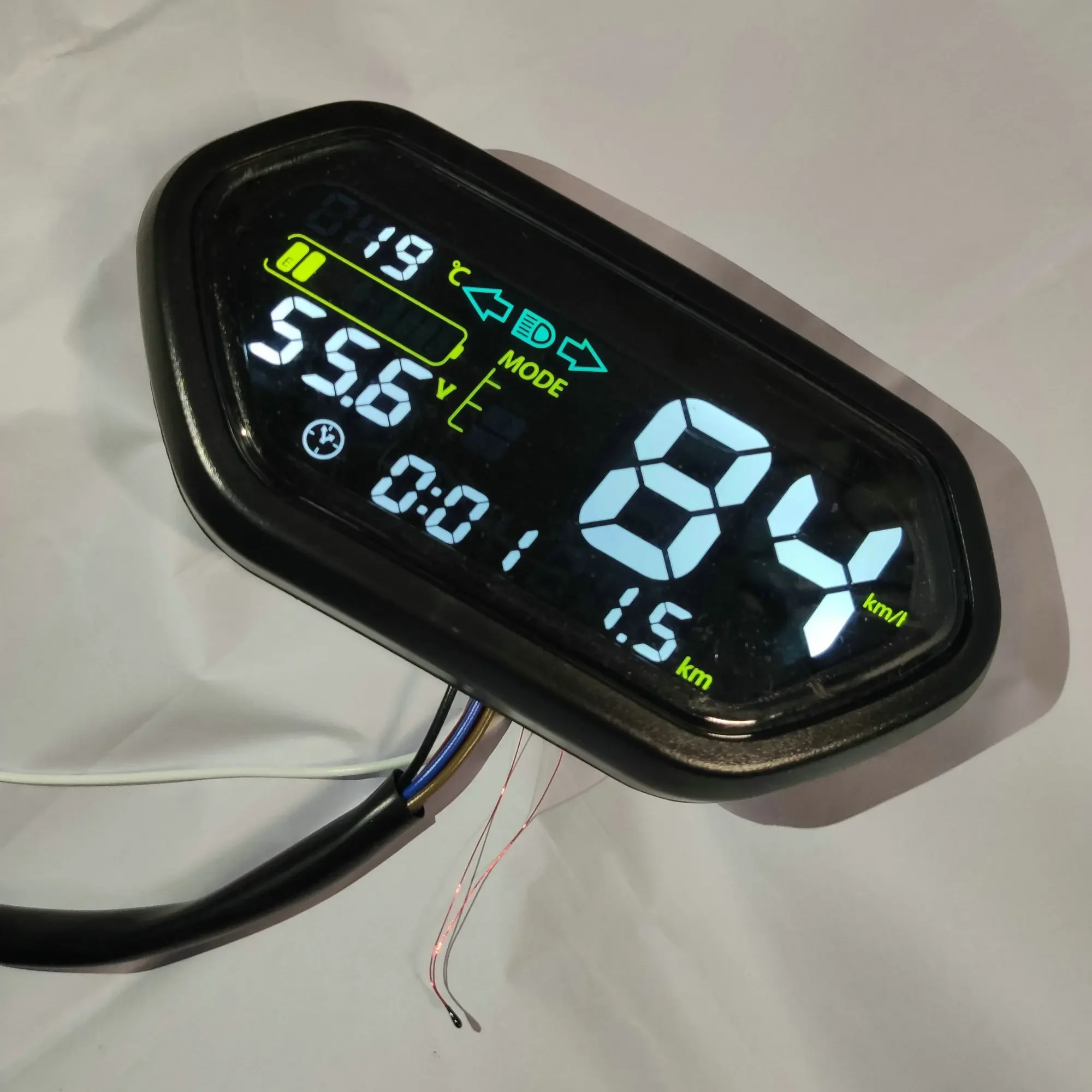 Speed Meter LCD DISPLAY 48v60v72v84v96v120v144v Light/Battery Level Indicator for Electric Scooter Gauge Bike Tricycle Dashboard
