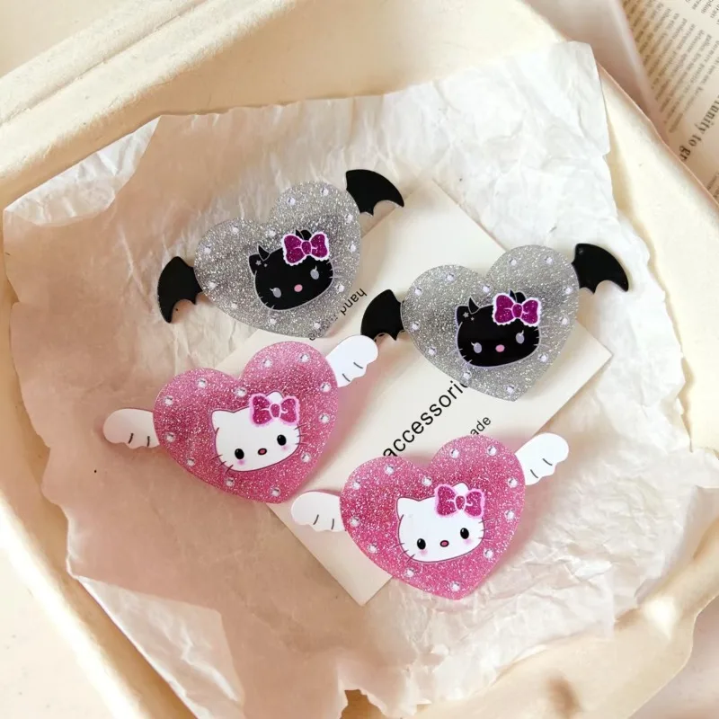 

Kawaii Hello Kitty Hair Clip Cute Cartoon Girl Supplies Hairclip Acrylic Sweet Side Hair Decoration Children Toy Gift Wholesale