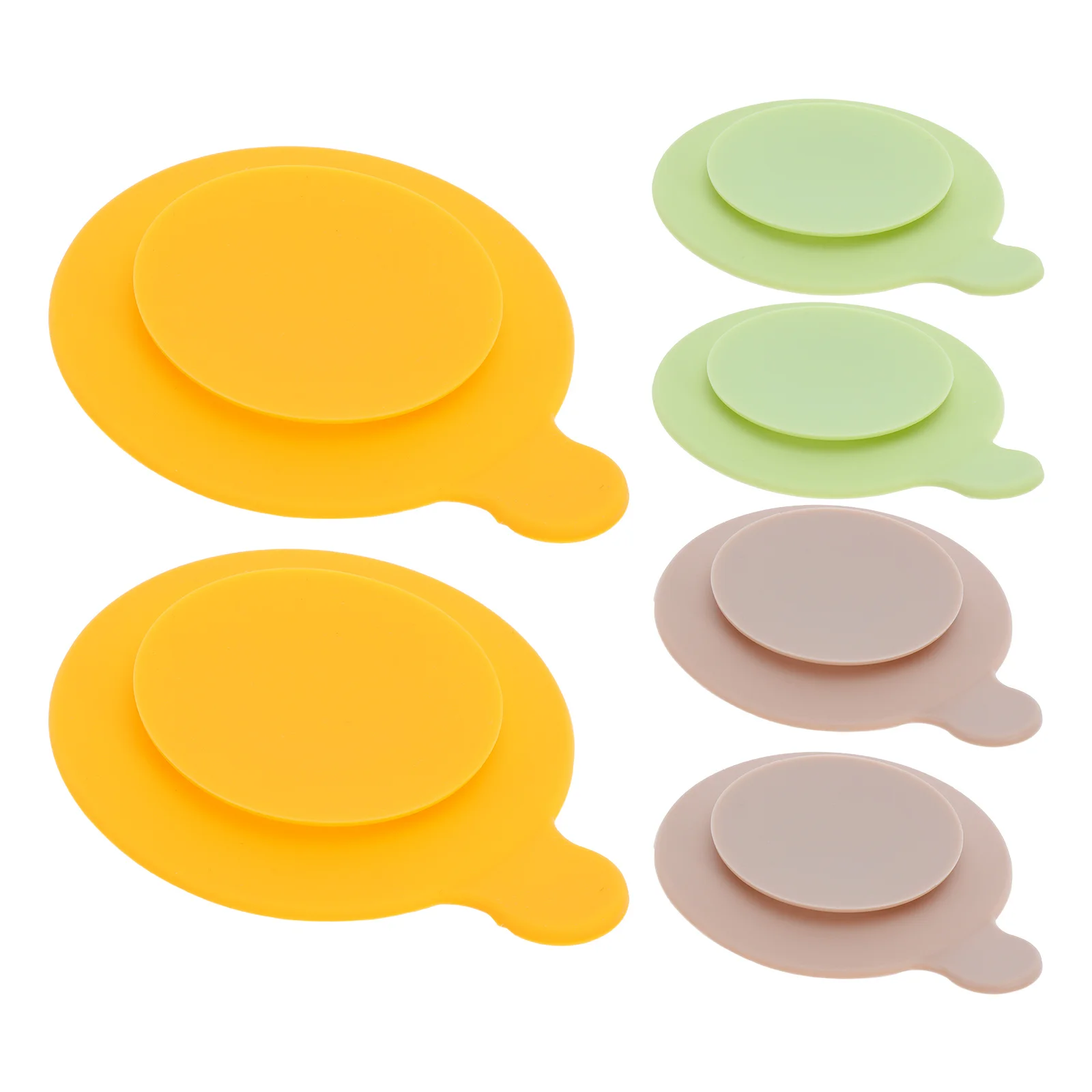 

6Pcs Silicone Suction Placemats Double Sided Plate Suckers Non Slip Plate Pads for Baby Tableware Toddler Food Mat Anti Spill