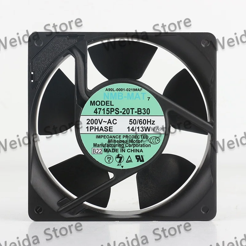 Original NMB 200V 14/13W 12CM 4715PS-20T-B30 12038 120X120X38MM cabinet Aluminum frame Cooling Fan