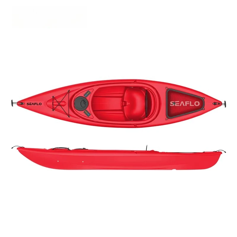 Plastic Sit In Kayak Stable Ergonomic Design Leisure Watercraft for Freshwater Outdoor Paddling Water Sports Equipment