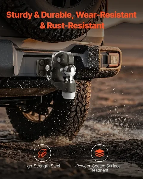 Pintle Hitch Kombination 2' Hitch Ball für 2,5' bis 3' Lunette Ring 20000 lbs