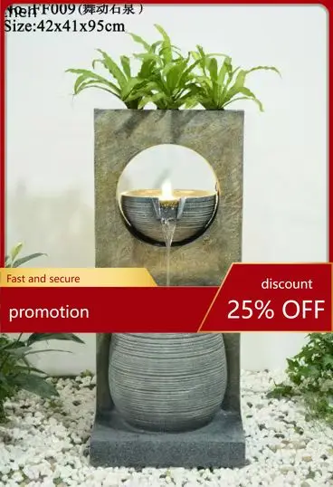 ZML Flowing Water Modern Living Room Circulating Water Feature Decoration Entrance Wealth-Attracting Floor Humidifier Ornament