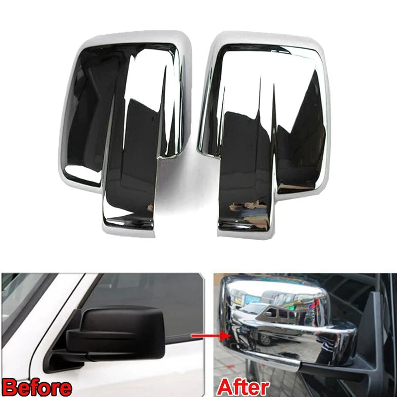 Chrome Door Side Rear View Mirror Cover Trim Molding Anti-Rub Car Styling For Jeep Liberty Patriot 2007-2015