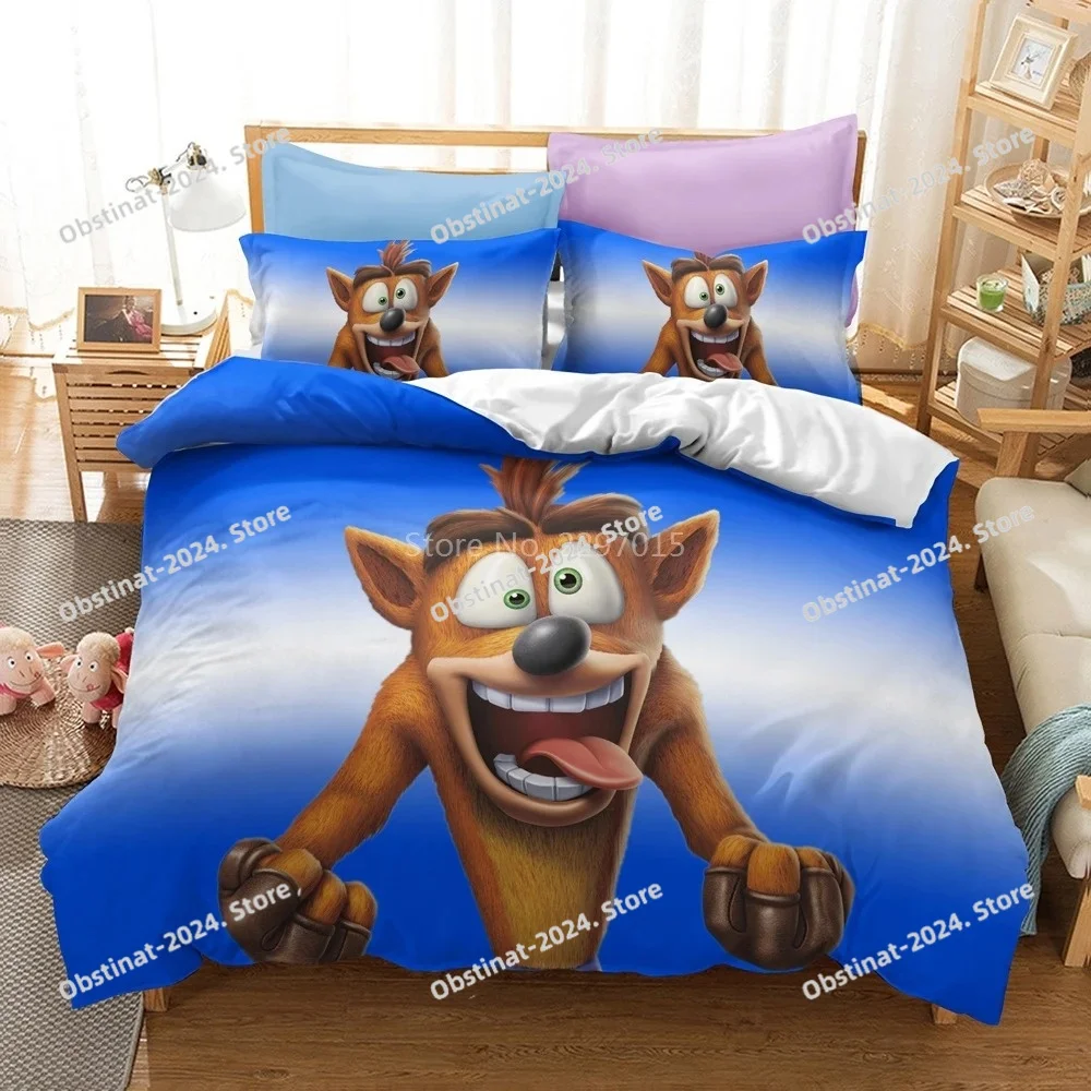 

Crash Bandicoot 3d Printed Printed Bedding Duvet Cover Set Soft and Comfortable Perfect Children Room Decoration