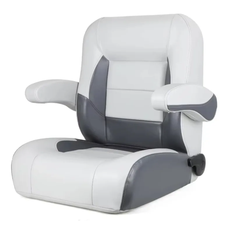 

Премиум-кресло капитана для понтонной лодки с высокой и низкой спинкой, съемным подлокотником и функцией откидывания