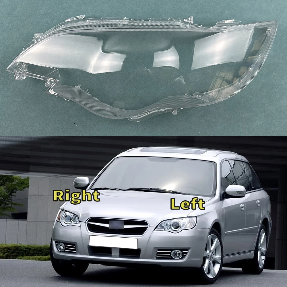 For Subaru Legacy 2006 2007 2008 2009 Headlight Cover Lampshade Transparent Headlamp Lamp Shell Plexiglass Replace Original Lens