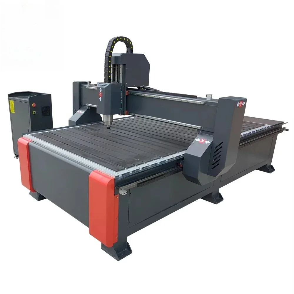 3 axis 3d 1300 * 2500 mm wood carving numerical control router machine door