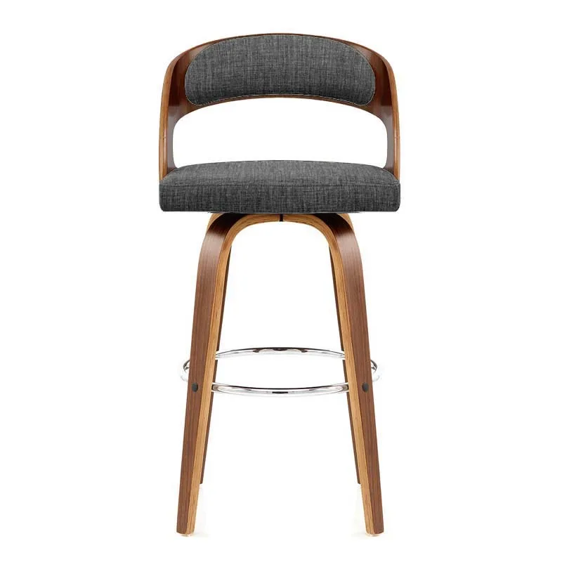 Solid Wood Bar Chair Bar Chair Backrest High Stool Bar Stool Front Desk Cashier High Chair