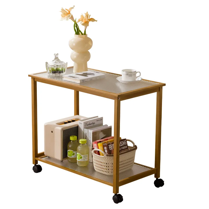 

Nanzhu edge small apartment corner sofa modern living room glass storage bedside table mini table