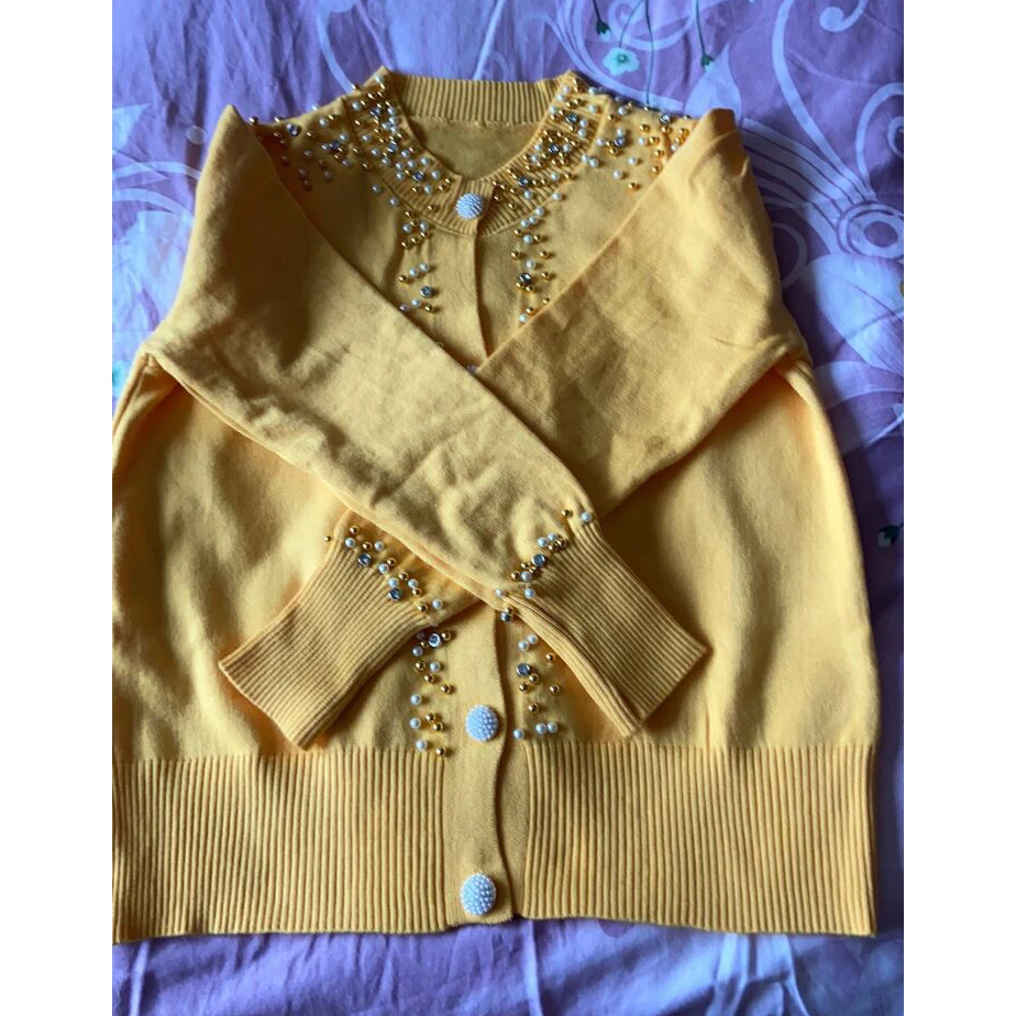 Women Long Sleeves Cardigan Sweater Autumn Winter Female Single Breasted Buckle Knitting Tops Ladies Short Round Neck Knitwear