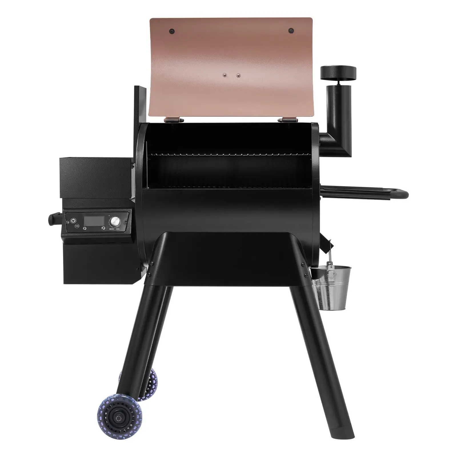 Wood Pellet Grill Smoker, 8 in 1 BBQ Grills for Outdoor Cooking, 575 Square Inches Cook Area Electric Smokers, with WiFi-app Control, LCD Screen Controller, Meat Probe, 500 F Max Temperature