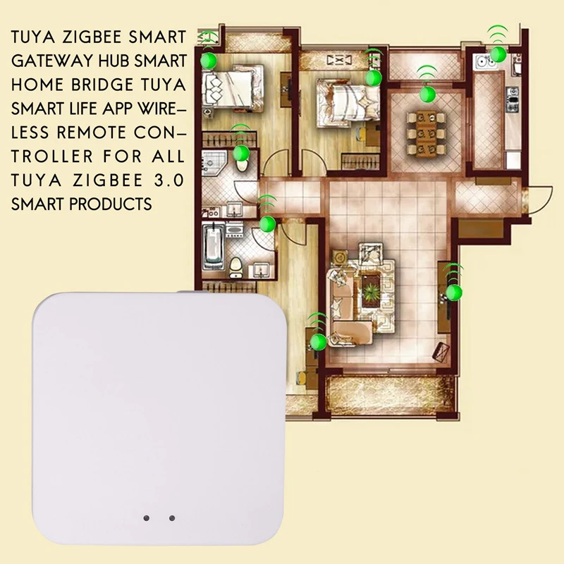 Zigbee Tuya Hub Gateway pintar rumah, pengendali jarak jauh nirkabel aplikasi kehidupan pintar Tuya untuk semua Tuya Zigbee 3.0 Smart Pro