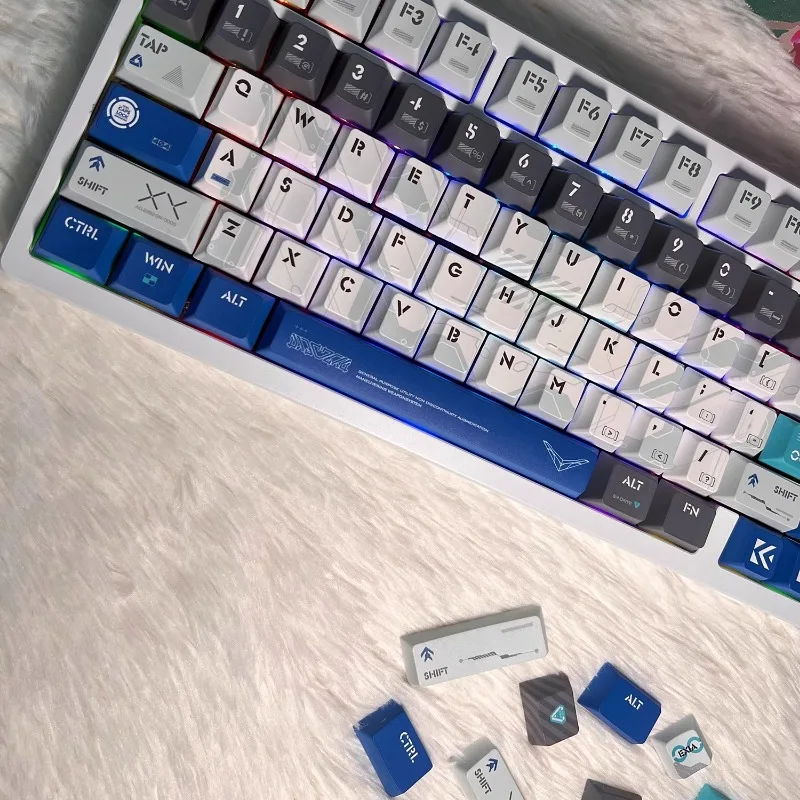 EXIA Theme Key Caps Set 136 Keys Cherry Profiler PBT Dye Sublimation Fit 61%-108% Keycaps for Mechanical Keyboard Accessories