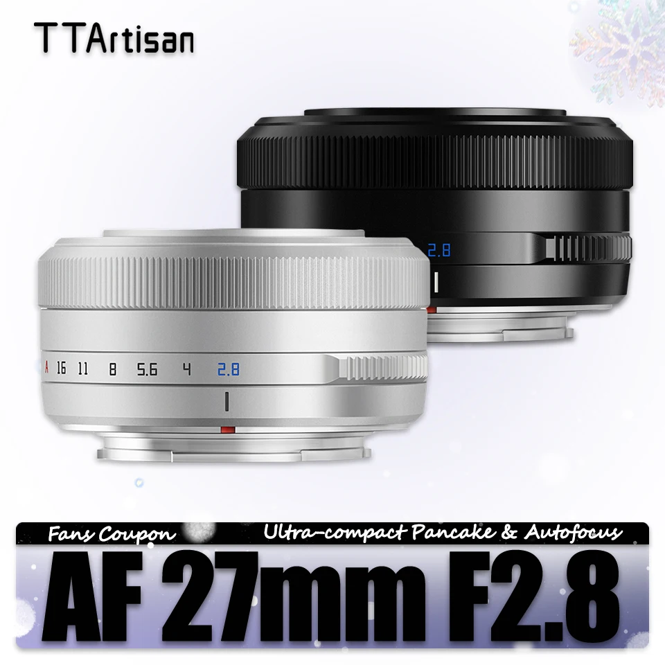 Ttartisan-ミラーレスオートフォーカスカメラレンズ,Sony a5000 a7riii zve10 Fuji xa7 xt30 xt100 xe4 nikon z50 z5 zfc,27mm,f2.8 APS-C