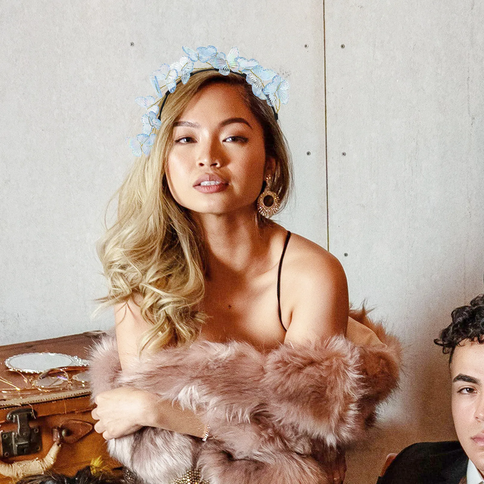 

Цветная повязка на голову с бабочками для женщин, милые декоративные аксессуары для волос, повязка на голову с бабочками для свадьбы и вечеринки, женские аксессуары для волос