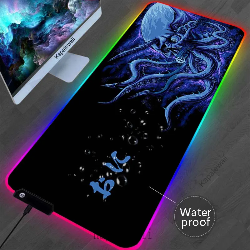 

LED Colorful Mythical Gaming Mause Pad RGB Computer Mouse Mat Gamer 1000x500mm Mousepad Keyboard Pads Office Waterproof Desk Mat