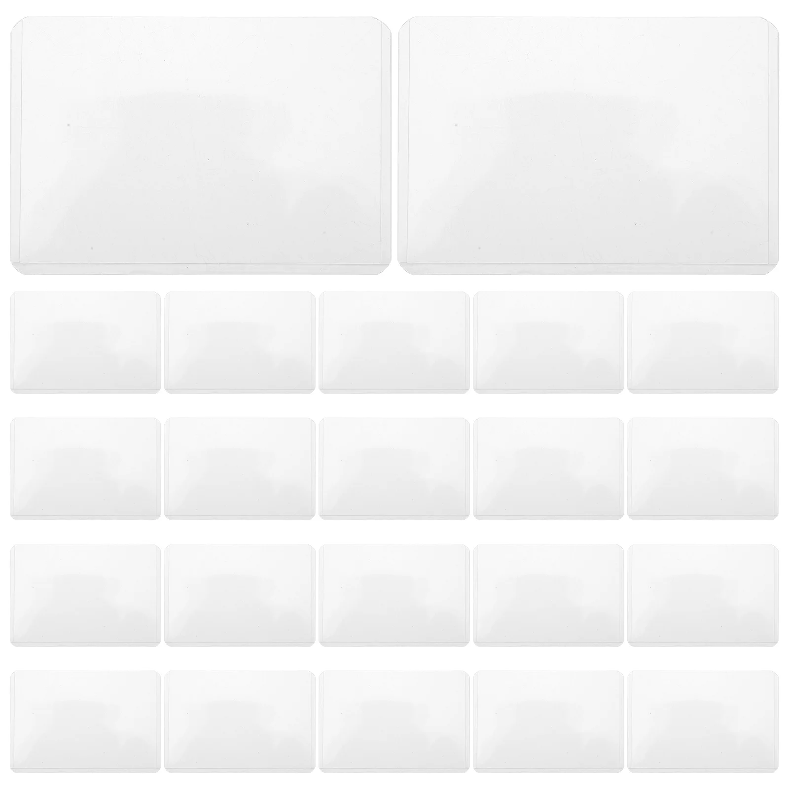 25Pcs PVC Clear Card Sleeves Hard Plastic Protective Covers for Football Cards Bank Card Holders Postcards Holder