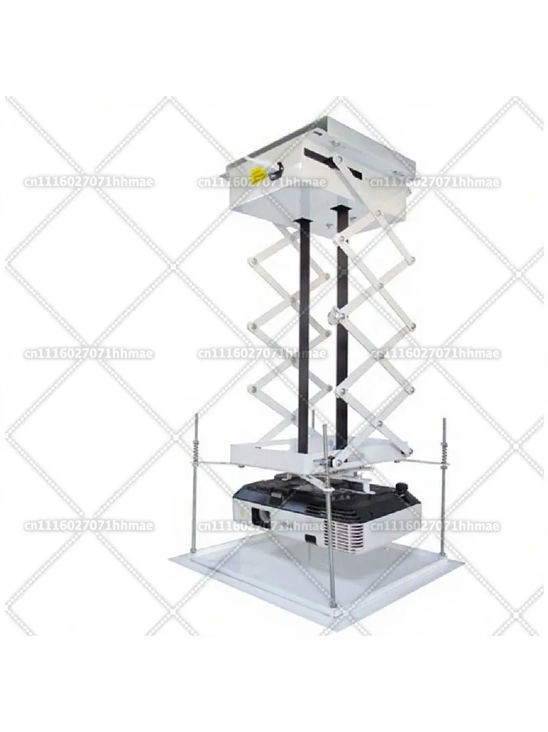 1M Motorized Scissor Projector Lift Projector Bracket Ceiling Projector Lift with Remote Control For Cinema/Church Hall/School