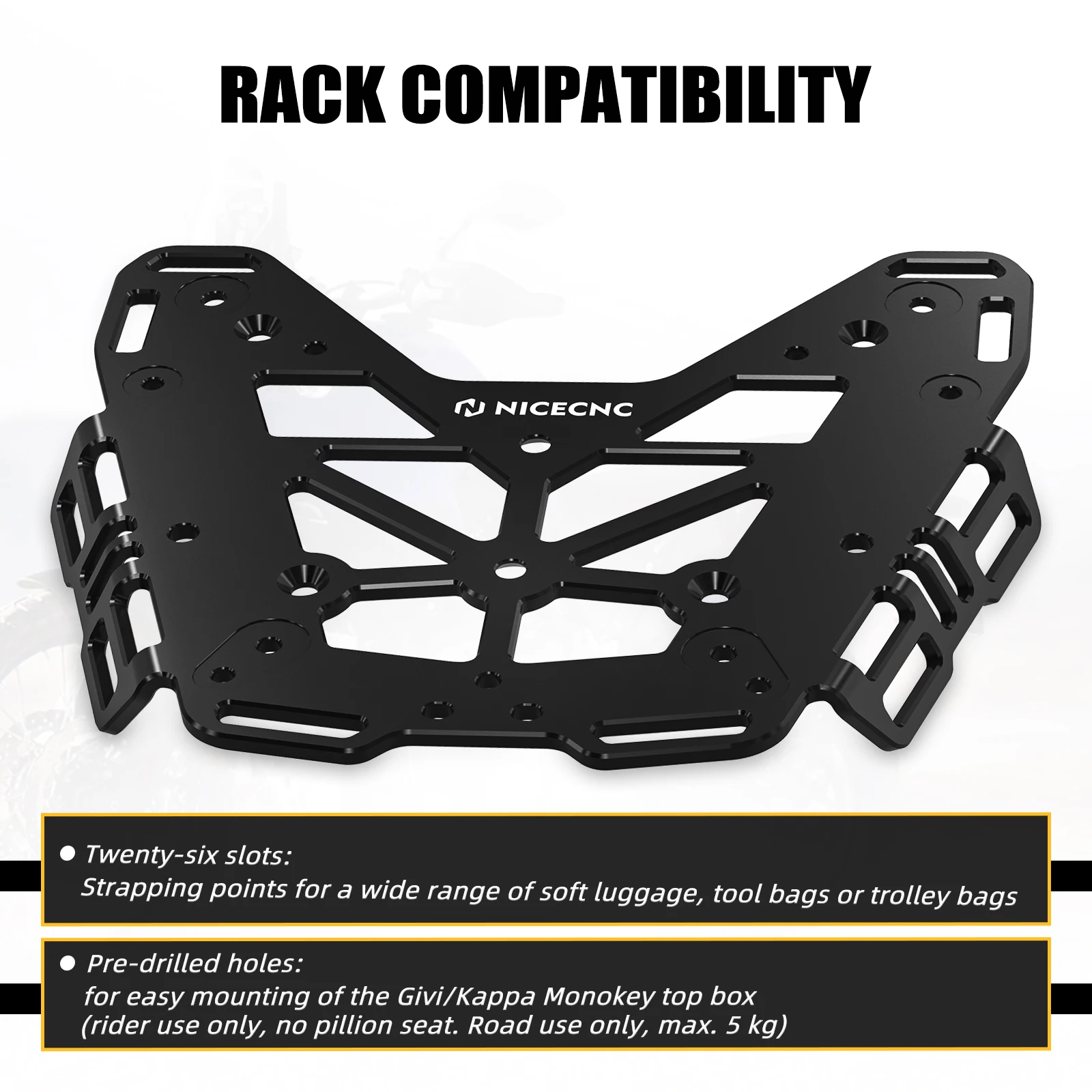 For 2019-2024 Yamaha Tenere 700 T7 /XTZ700 Side Luggage Rack Saddlebag Bracket Rear Luggage Rack Cargo Tenere700 T700 XTZ 700 - Image 3