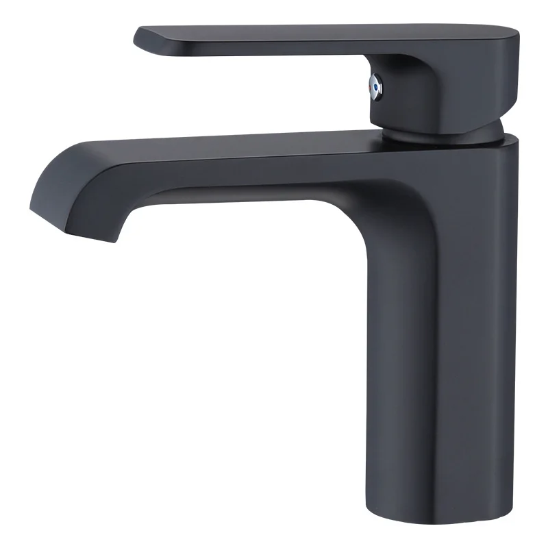 

All-copper basin faucet, black bathroom faucet, washbasin, wash basin, undercounter basin, single hole hot and cold water MT2302