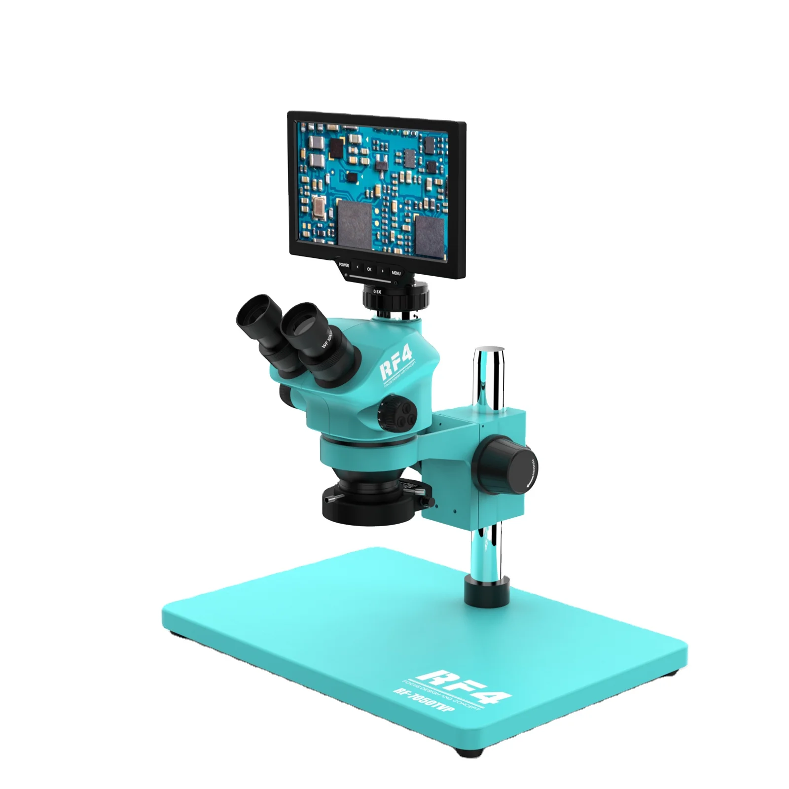 RF4 7-50X HD Observation WIFI Display Screen Synchronous Focusing Mobile Repair Triocular Zoom Microscope RF7050TVP-YS010W