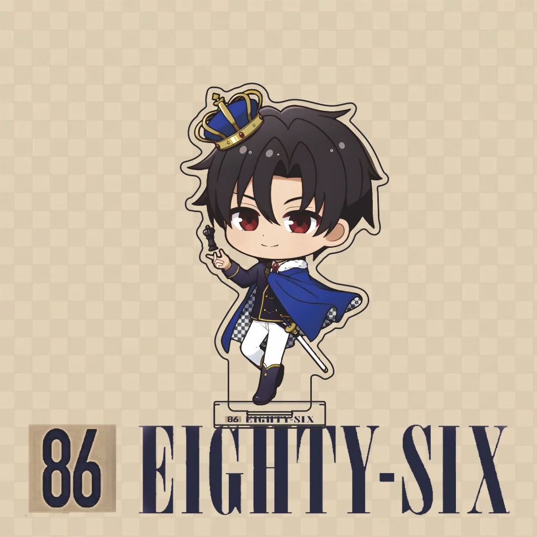 86 EIGHTY-SIX Royal Crown Q Version Acrylic Stand Vlad Lena Annette Kaito Anime Character 10cm Desk Decor Light Novel Keychain