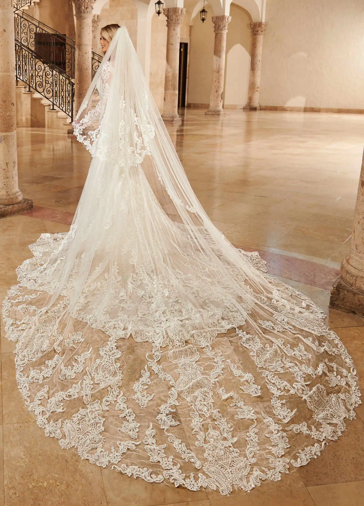 3M Vintage Bridal Veil Women One-Layer Embroidery Lace Edge Waltz Length Veil Princess Occasion Dress robes de soirée Customized