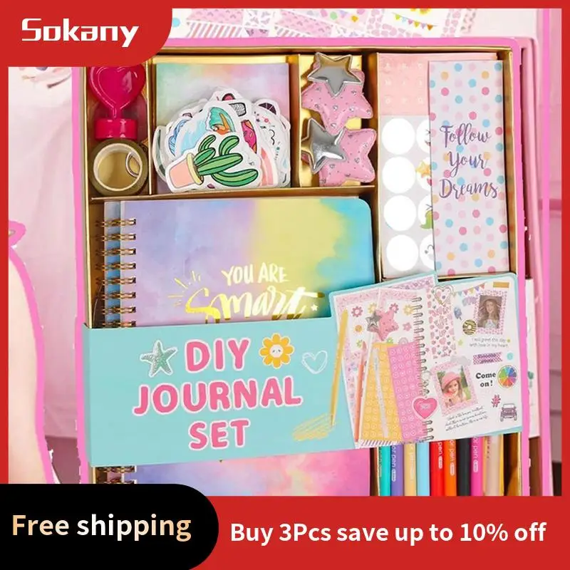A59E-детский набор для скрапбукинга для девочек, 98X/набор, забавный дневник, набор для журнала, игрушка для скрапбукинга, журналы, художественные поделки для детей, девочек и мальчиков