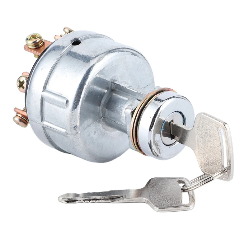 

Ignition Switch & 6 Terminal Wire Digger Tractor Mower 2 Keys Fits For Kobelco