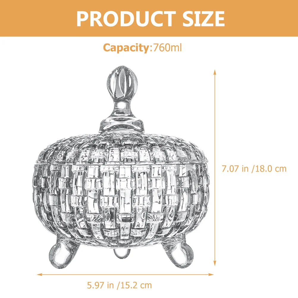 Glass Container Cereals Containers Jewelry Holiday Cookie Jars Decorative Candy