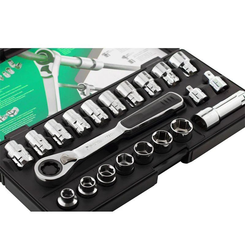 SATA 09134 Penetration Type Ratchet Wrench Socket Set High Quality Materials Exquisite Workmanship Simple Operation