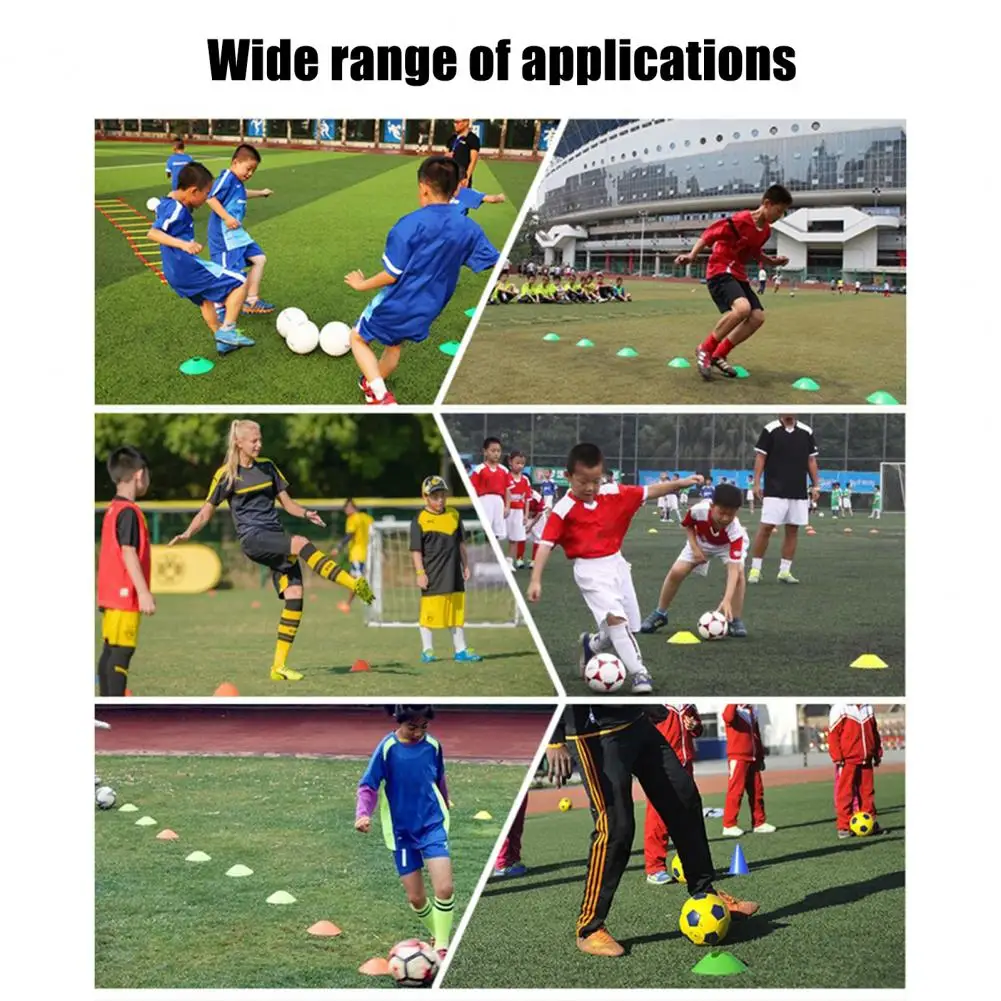 

Target Practice Equipment Vibrant Color Soccer Cones 50pcs Reusable Training Tools with Carry Bag Enhance Agility for Football