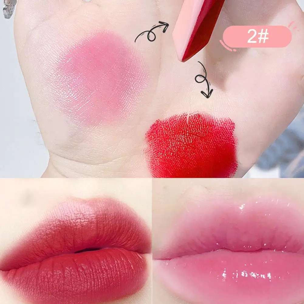 3 colori lucidalabbra colore sfumato rossetto impermeabile due rossetto duraturo rossetto stile trucco strumento balsamo per le labbra coreano lungo A7Y0