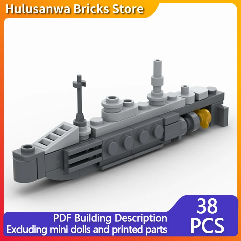 

USS O-12 Nautilus Submarine Model MOC Building Bricks War Equipment Modular Technology Gifts Holiday Assemble Children Toys Suit