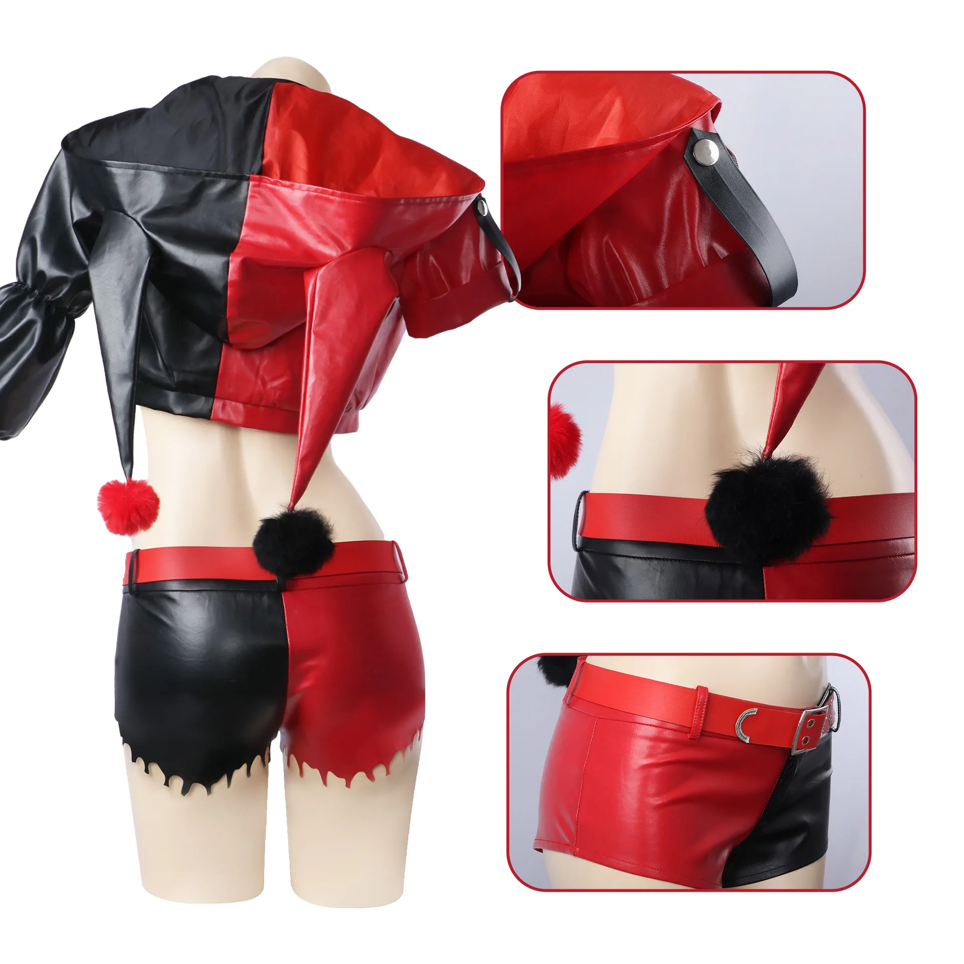 Disfraz de Harley para mujer, disfraz de Anime, Quinzel, Suicide, Isekai, Joker Girl Squad, disfraz de Halloween, trajes de fiesta Sexy con peluca