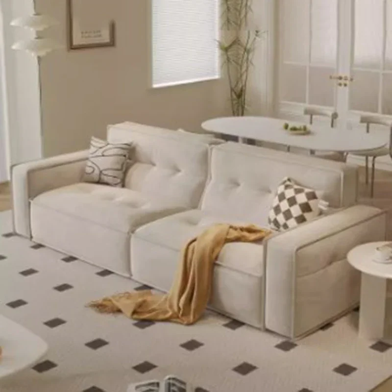 #Lazy Square Combination Sofas Nordic Relaxing Sleeping Modern Armchair Sofas Lounge White Divani Da Soggiorno Home Furniture