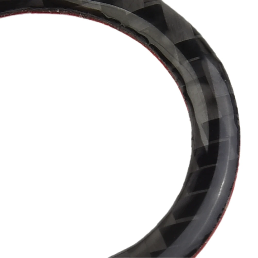 Anillo embellecedor de botón de arranque y parada de motor de coche, fibra de carbono negra, para BMW E90 E92 E93 3K, sarga de 4x6 grados, acceso de hoja de fibra de carbono Real