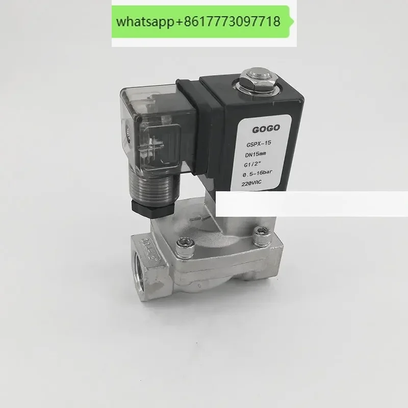 SPX-10/15 Top Quality 3/8 1/2 inch Orifice 15mm 16 bar Normally Closed Solenoid Valve Stainless Steel