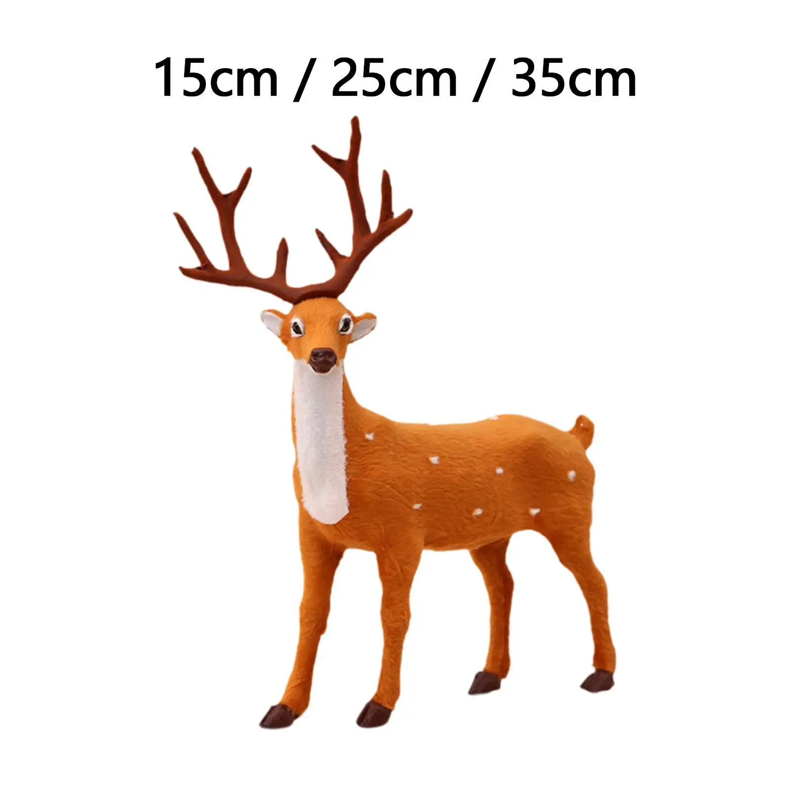 Christmas Reindeer Decorations Artworks Tabletop Elk Figurine Deer Statue for Bookshelf Office Dining Room Patio Spring Festival