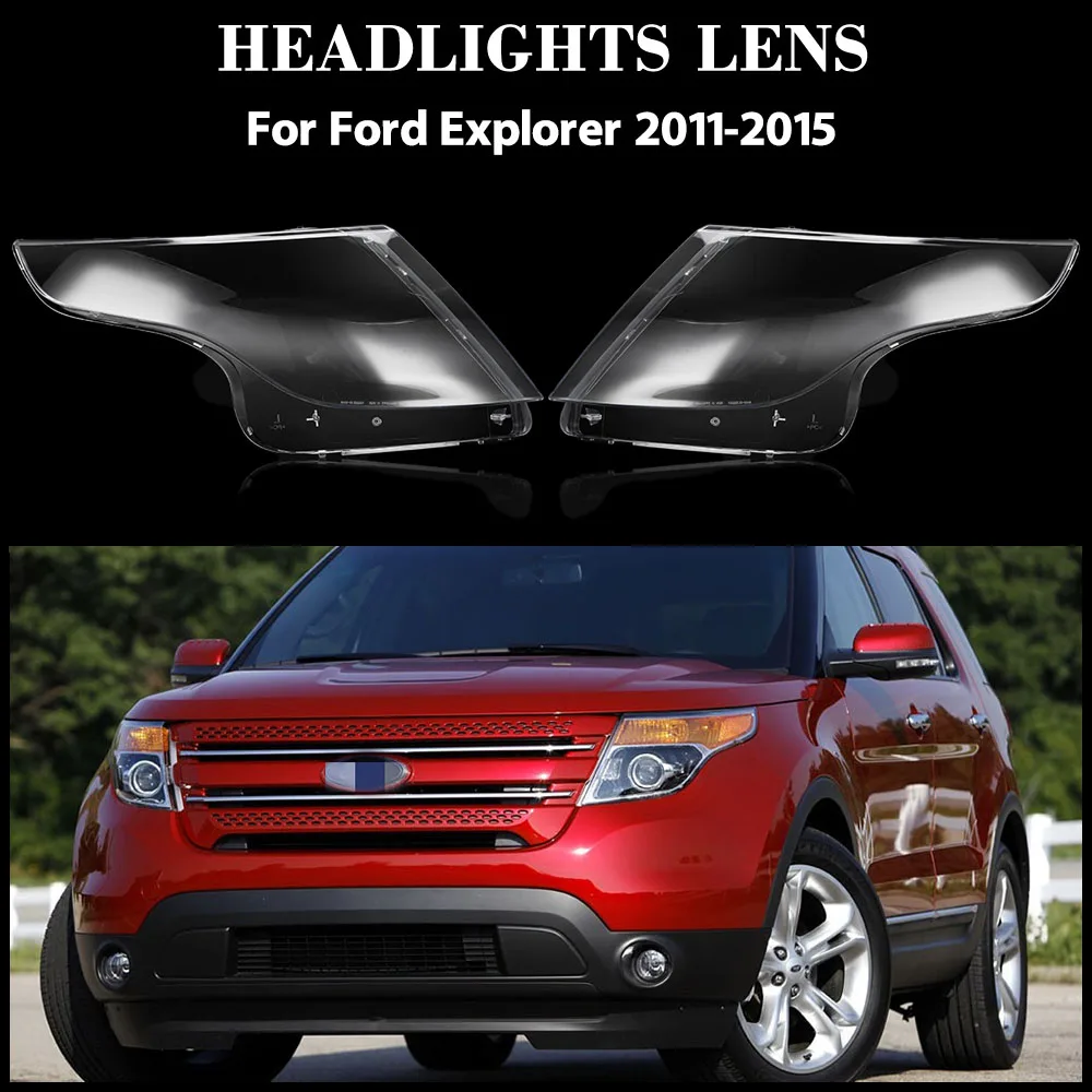 For Ford Explorer 2011-2015 Car Accessories Headlight Lens Cover Headlamp Shell Lampshade Transparent Mask Plexiglass
