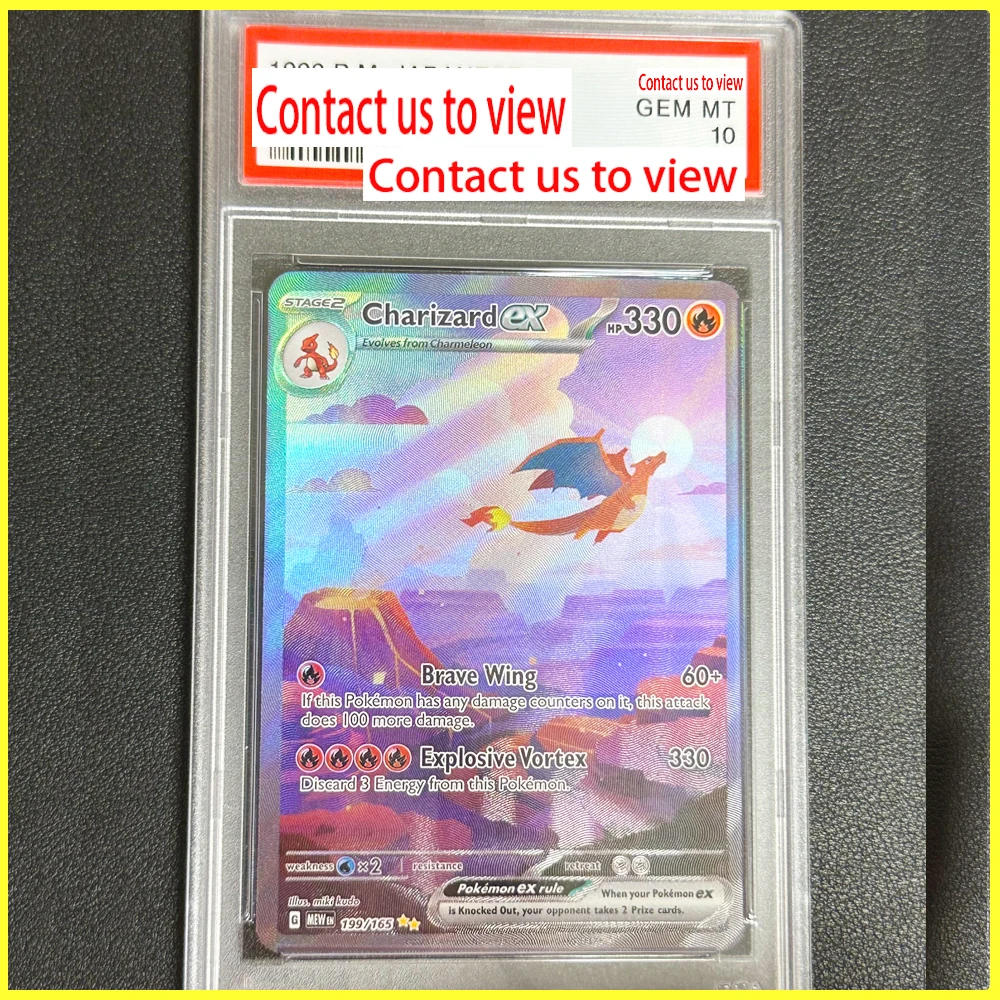 Ptcg بطاقة الجيب تطور Charizard Ex الإنجليزية بطاقات الإغاثة الملمس أنيمي لتقوم بها بنفسك جمع كريستال تصنيف بطاقة جوهرة Mt10