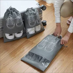 1pc Shoes Storage Bags Closet Organizer Non-woven Travel Portable Bag Waterproof Pocket Clothing Classified Hanging Bag